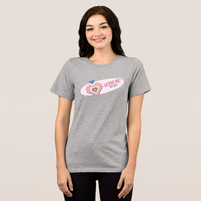 Y2k heart pixel Tri-Blend shirt (Front Full)