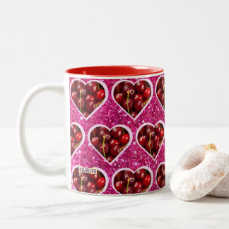 Y2K 'kawaii' Cherry Design♡ Two-Tone Coffee Mug