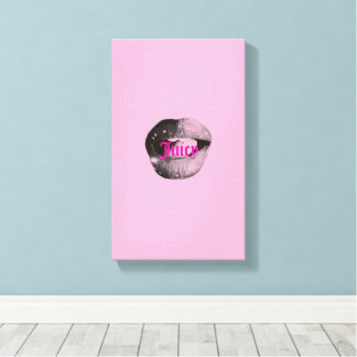 Y2K Lips Portrait – Glossy Esthetic Pop Art Print