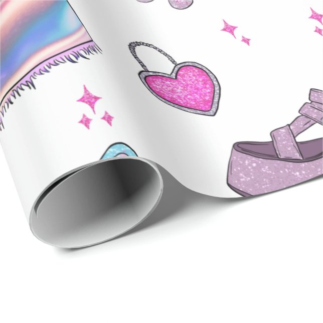 Y2K Millennium Aesthetic Fashion Pattern Wrapping Paper (Roll Corner)
