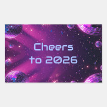 Y2K Neon Chrome Party Favor Tag | Holographic NYE