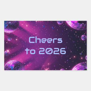 Y2K Neon Chrome Party Favor Tag   Holographic NYE