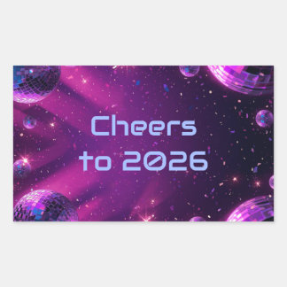 Y2K Neon Chrome Party Favor Tag | Holographic NYE