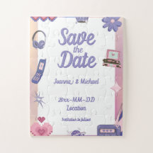 Y2K Pink Purple 2000s Retro Tech Geek Save Date