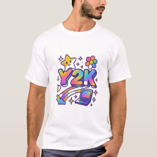 Y2K Rainbow Aesthetic   Cute Retro Pop Art Design T-Shirt