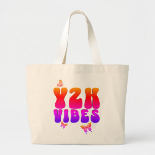 Y2K VIBES Butterfly Large Tote Bag
