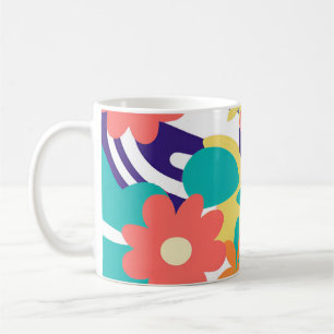Y2K Wildflower Bold Retro Spring Kitchen Decor Coffee Mug