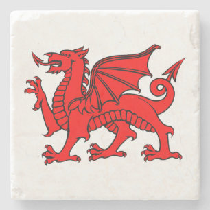 Y Ddraig Goch (Welsh Red Dragon) Coaster