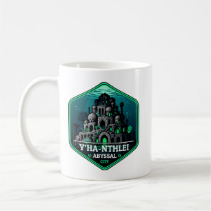 Y’ha-nthlei Abyssal City Vintage Travel Badge Coffee Mug