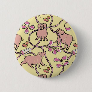 Y Hilarious pattern Chinese Vietnamese Pig Year B 2 Inch Round Button