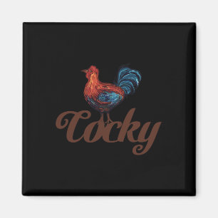 Y I Love Roosters Chicken Coop Keeper Art Magnet