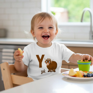Y is for Yak: Adorable Alphabet Learning Toddler T-shirt