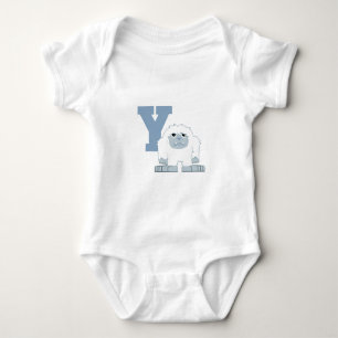 Y is for Yeti Cute Cartoon Yeti Monster Baby Bodysuit