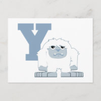 Y is for Yeti Cute Cartoon Yeti Monster