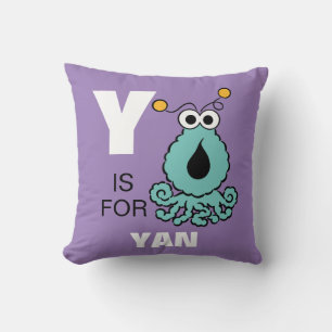 Y is for Yip-Yips   Add Your Name Throw Pillow