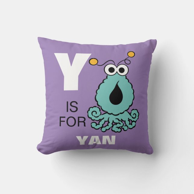 Y is for Yip-Yips | Add Your Name Throw Pillow (Front)