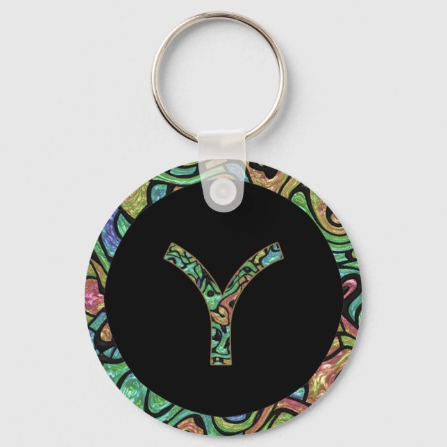 Y Monogram Keychain (Front)
