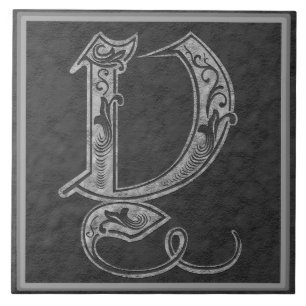 Y Monogram "Royal Grey Stone" Ceramic Tile