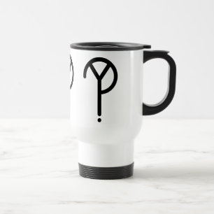Y noir ? Tasse de voyage de symbole