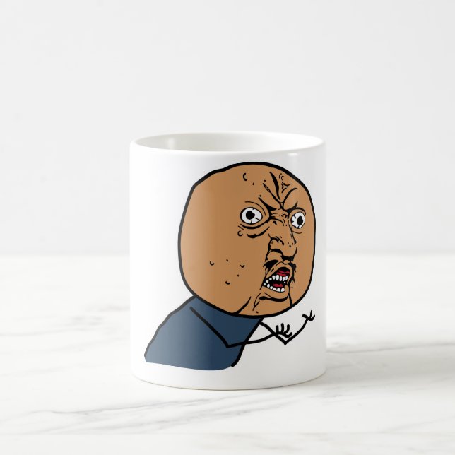 Y U NO? Guy Coffee Mug (Center)