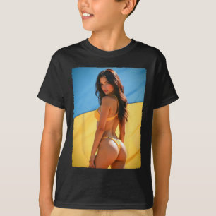 Y Woman On T Shirt - Brunette Bikini Be And Ukrain