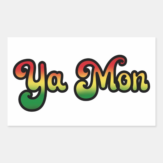 Ya Mon Jamaica Slang Funny Jamaican Phrase T-Shirt Sticker (Front)