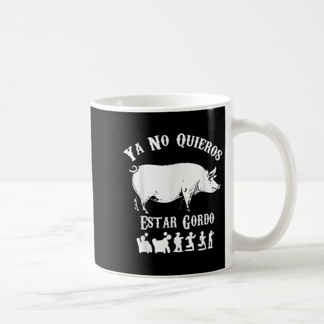 Ya No Quiero Estar Gordo Funny Workout Gym Motivat Coffee Mug (Right)