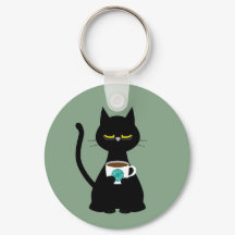 YAAAWN sleepy cat key ring