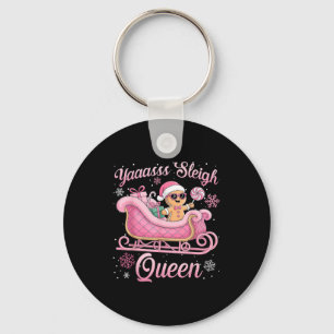 Yaas Sleigh Queen Sleigh Girl Matching Christmas  Keychain
