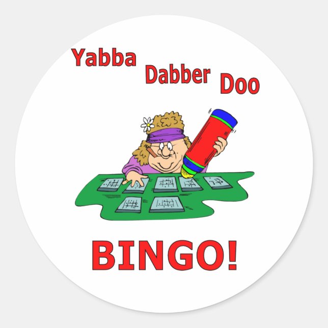 Yabba Dabber Doo - BINGO Classic Round Sticker (Front)