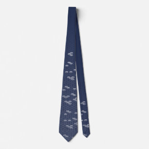 Yabure seigaiha patterned tie