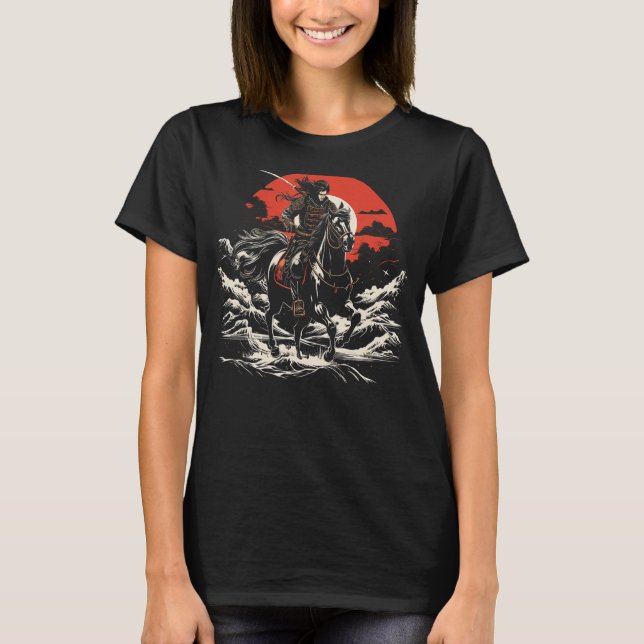 Yabusame Horseback Archery Japanese Samurai Warrio T-Shirt (Front)