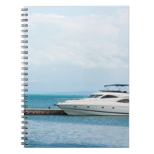 Yacht at mooring notebook