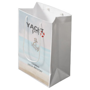 Yacht Boat Cruise Birthday Party  Medium Gift Bag