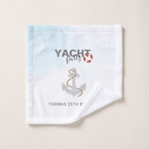 Yacht Boat Cruise Birthday Party  Wash Cloth