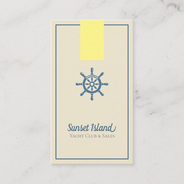 Yacht, Boat Sales Club Business Card (Front)