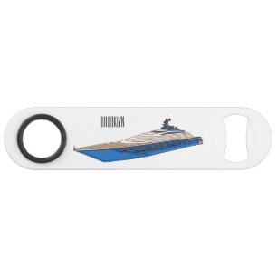 Yacht cartoon illustration bar key