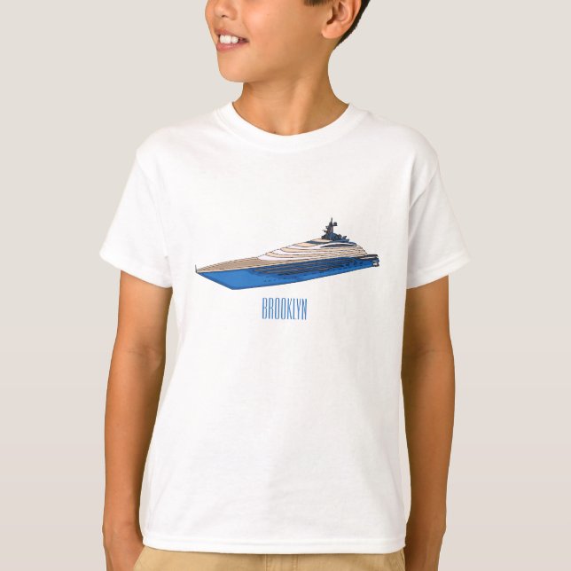 Yacht cartoon illustration  T-Shirt (Front)