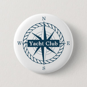 Yacht Club Badge 2 Inch Round Button