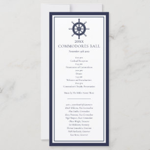 Yacht Club Menu Nautique Marine Blue Programme