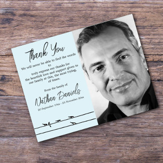 Yacht on the Ocean Funeral Thank You Cards