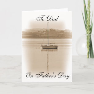 YACHT ON THE RIVER EXE FATHER'S DAY CARD