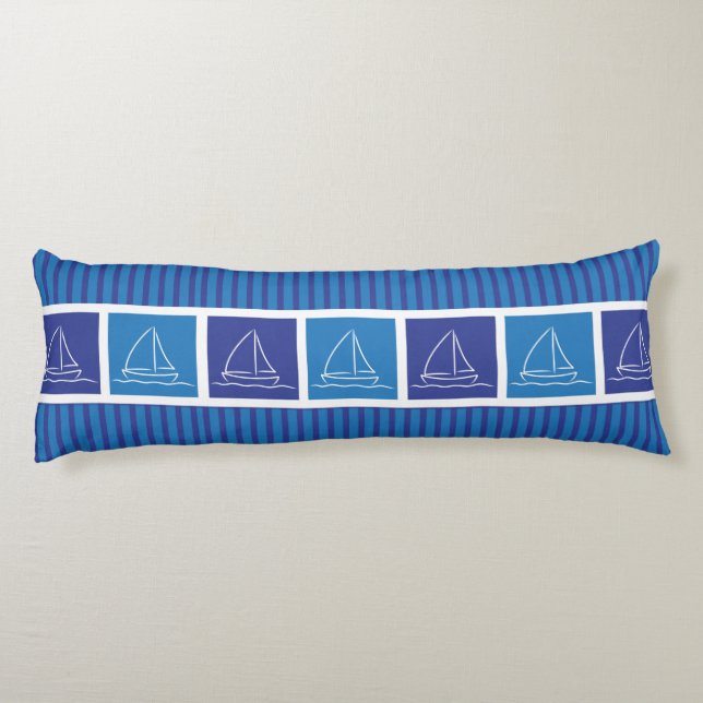 Yacht pattern body pillow (Back)