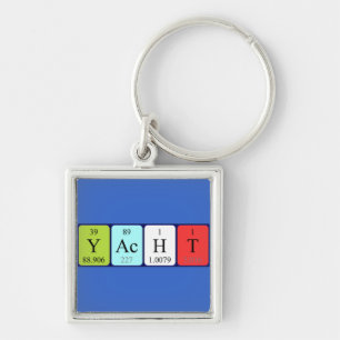 Yacht periodic table keyring