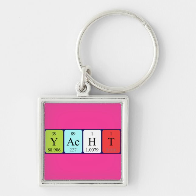 Yacht periodic table keyring (Front)