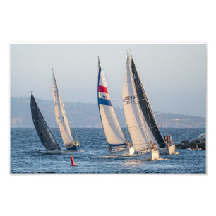 Yacht Race - Marina Del Rey, CA Photo Print
