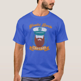 Yacht Rock Captain Party Boat Drinking Bearded boy T-Shirt