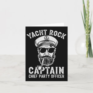 Yacht Rock Captain Pontoon Boat Party Sailor Boati Card