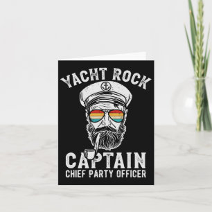 Yacht Rock Captain Pontoon Boat Party Sailor Boati Card