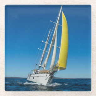Yacht Sailing South Australia Glass Coaster